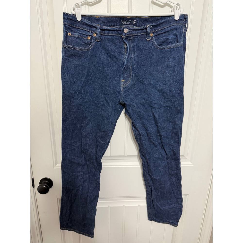 Abercrombie & Fitch Jeans Mens 38x32 Athletic Loose Vintage Stretch Dark Wash